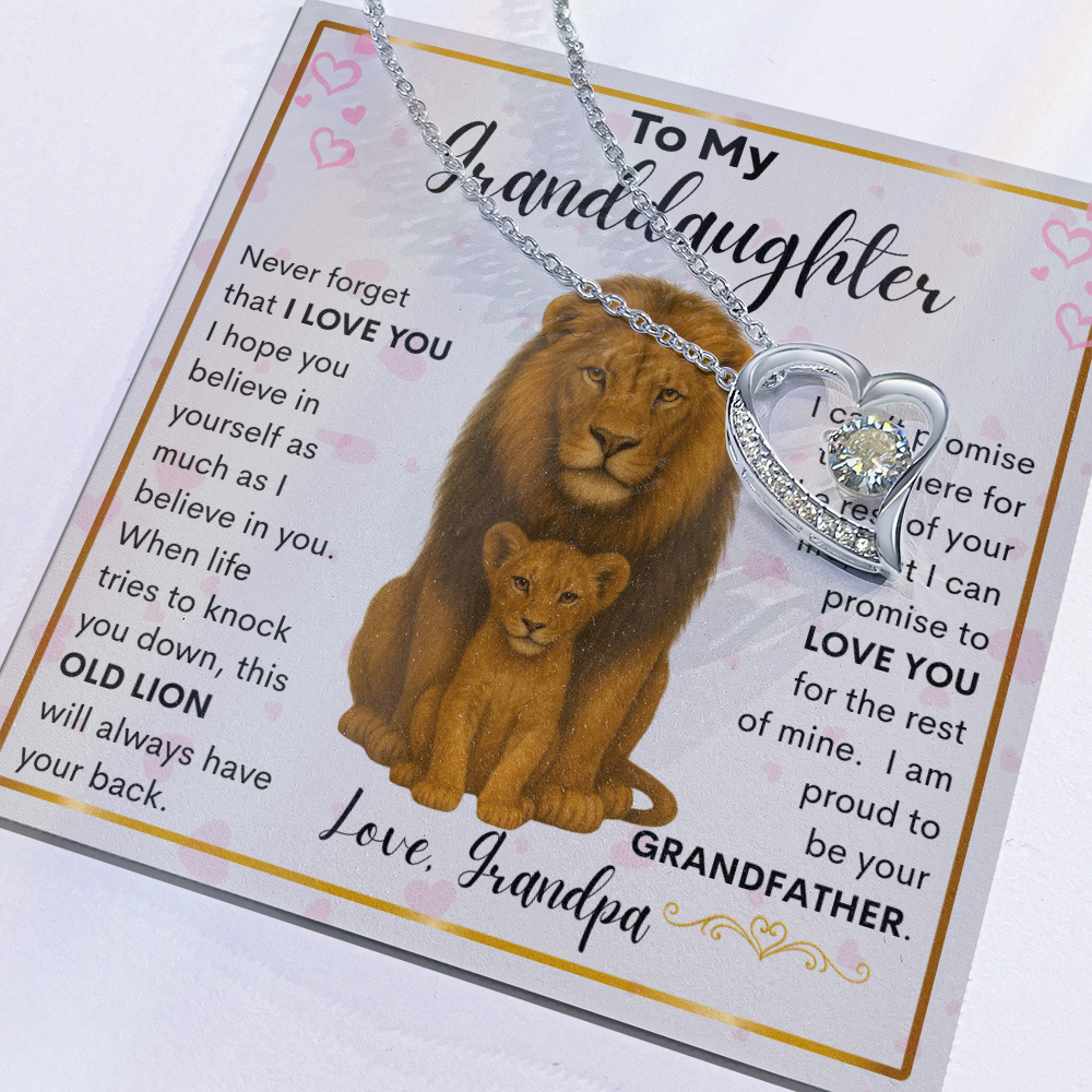 Gift for Granddaughter "I Believe In You" Love Knot Necklace