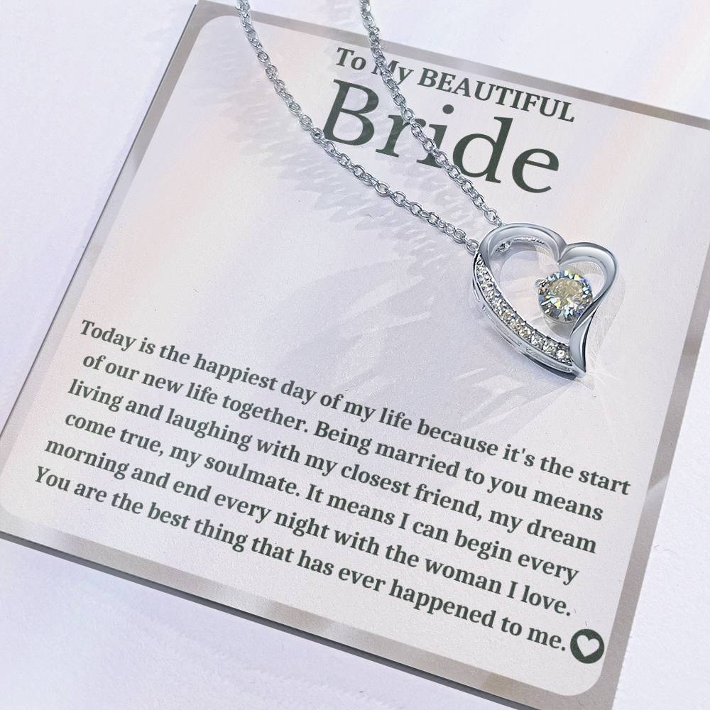 To My Bride - Bride Gift From Groom, Wedding Day Gift, Groom to Bride, Jewelry Gift from Groom to Bride, Beautiful Bride Necklace, To My Bride From Groom