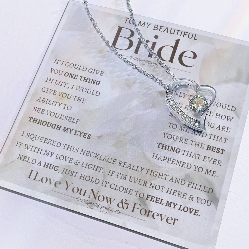 To My Bride Necklace, Anniversary Gift, Wife Gift Ideas, Wedding Gift From Husband, Wife Birthday Gift, Romantic Gift Wife, Anniversary Wife