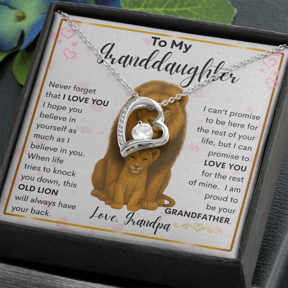 Gift for Granddaughter "I Believe In You" Love Knot Necklace