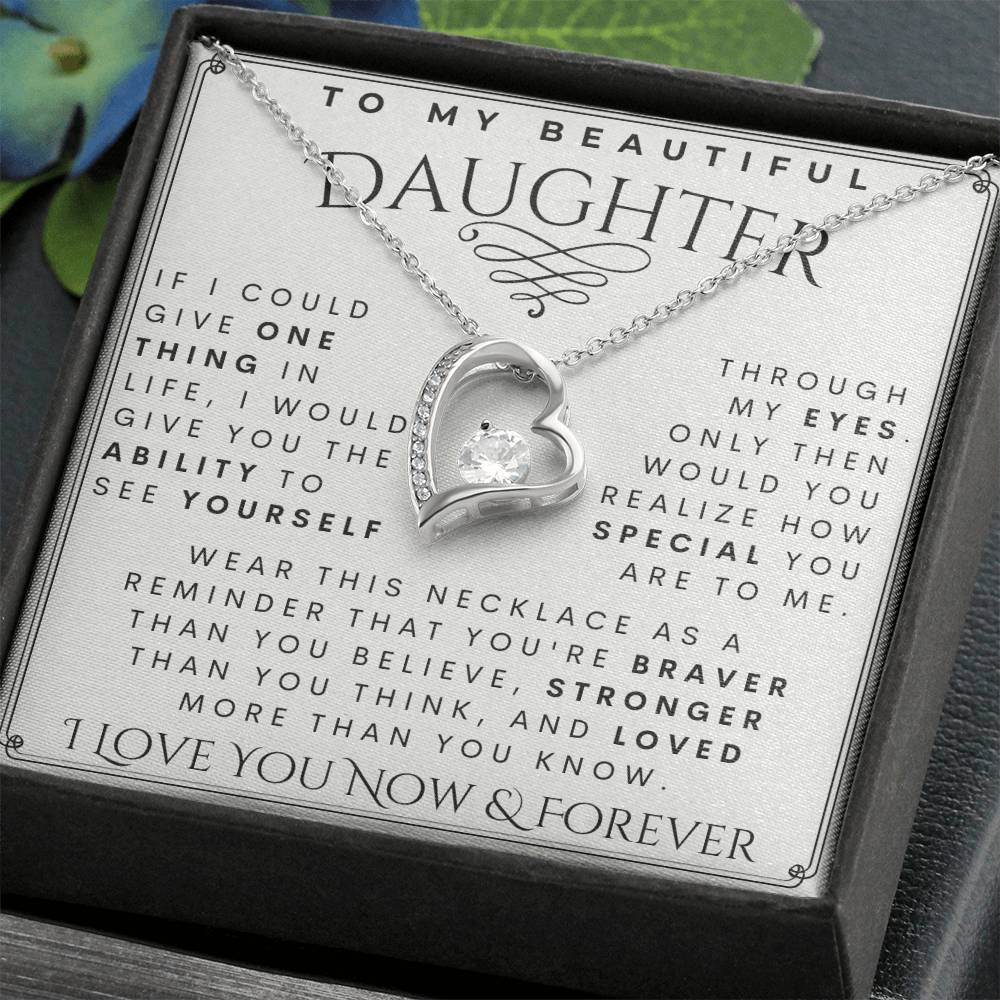 To My Daughter, Daughter Necklace, Daughter Birthday, Daughter Christmas Gift, Daughter Gift Ideas, Father Mother Daughter Gift