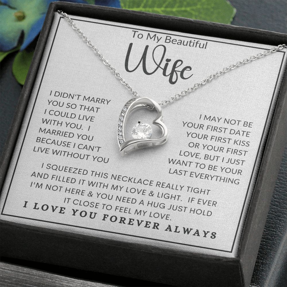 To My Beautiful Wife | Forever Love Necklace