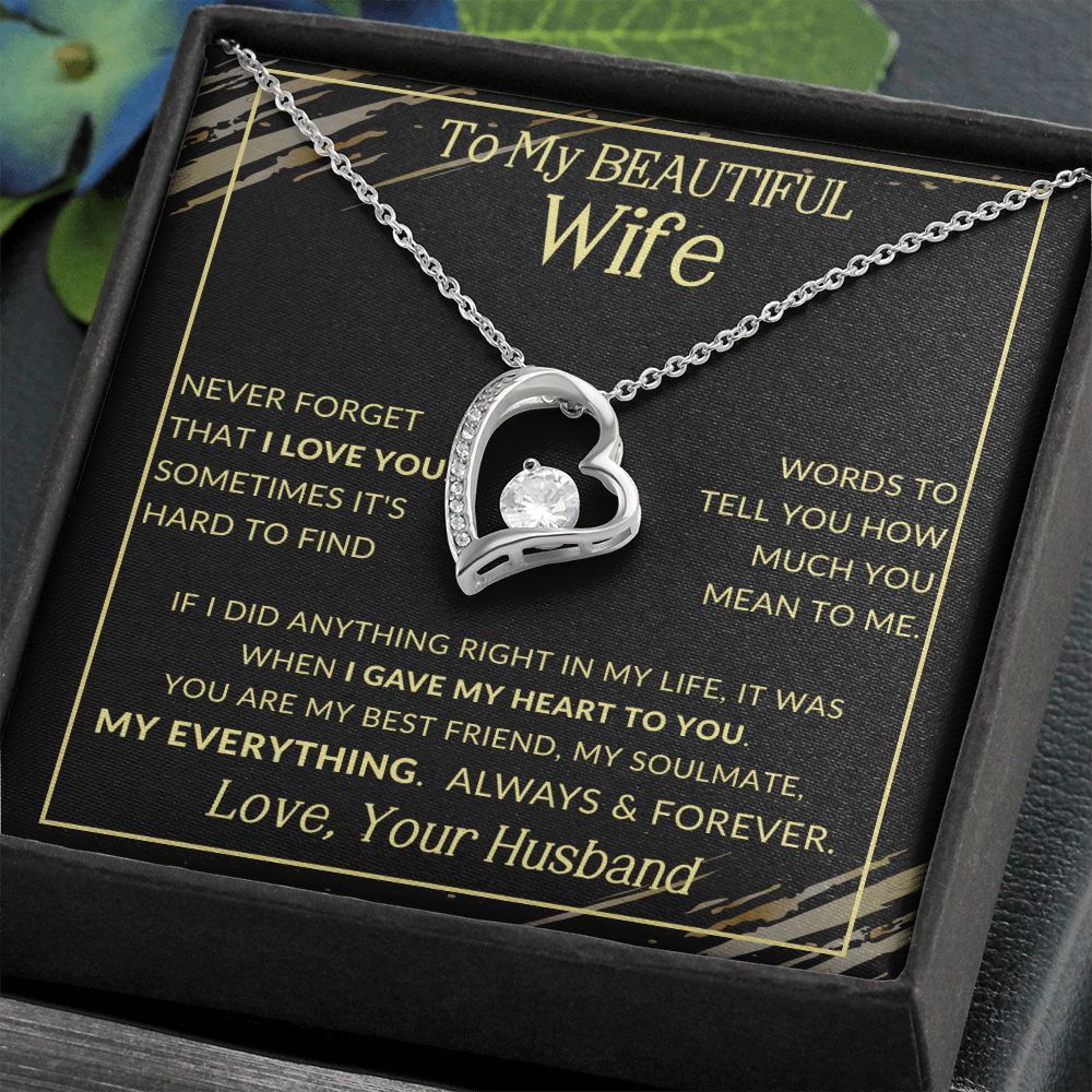 To My Beautiful Wife | Forever Love Necklace