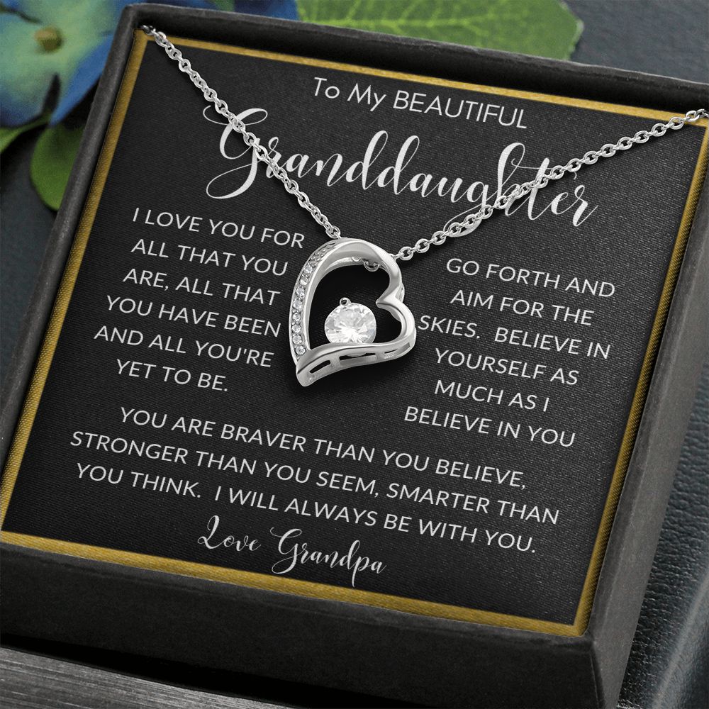 To My Beautiful Granddaughter from Grandpa | Forever Love Necklace
