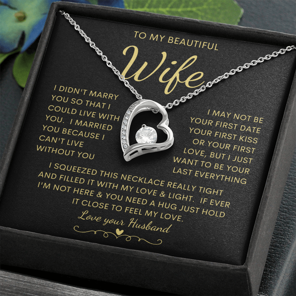To My Beautiful Wife Forever Love Necklace