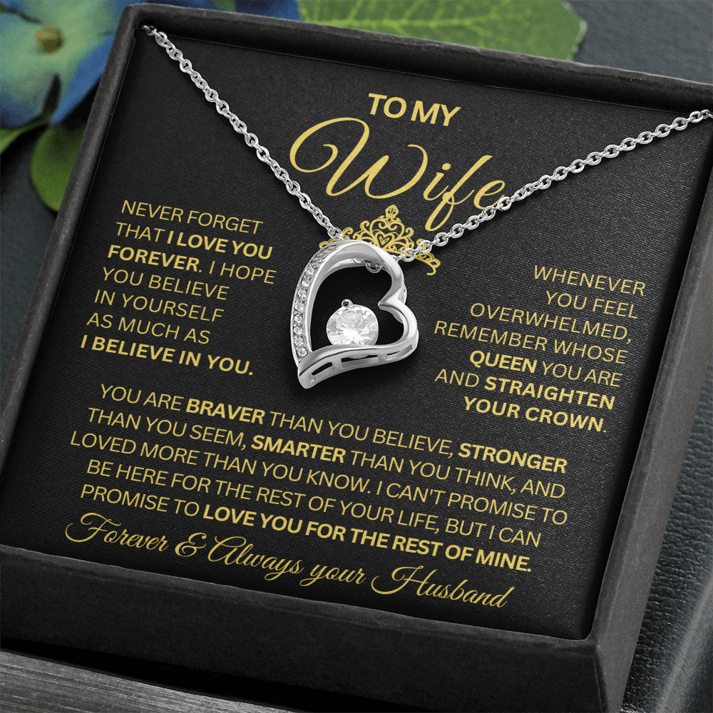 Gift for Wife | Forever Love Necklace | You Are My Queen