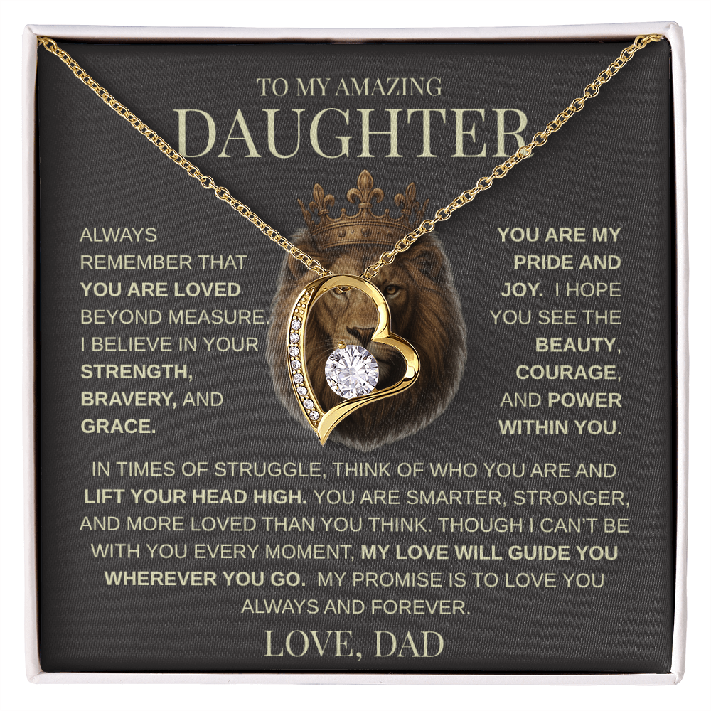 Gift For Daughter From "Never Forget That I Love You" Love Knot Necklace