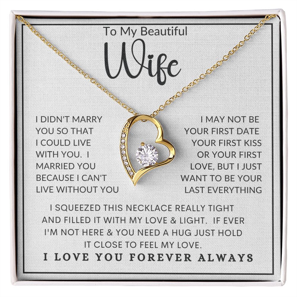 To My Beautiful Wife | Forever Love Necklace