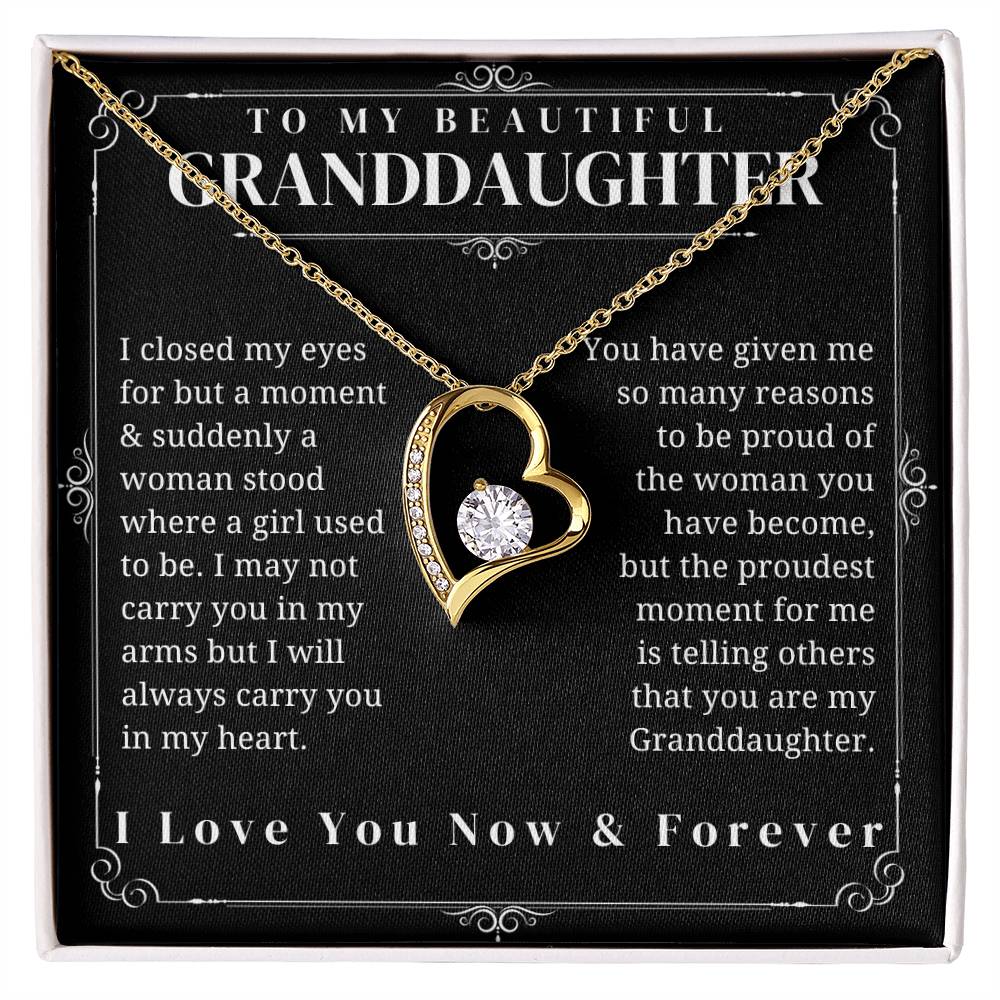 To My Granddaughter - Forever Love Necklace