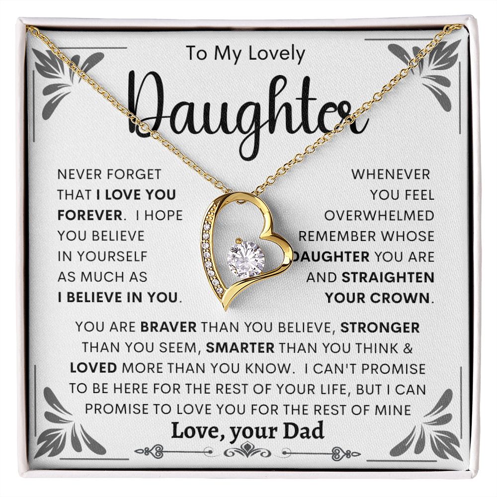 To My Lovely Daughter | Forever Love Necklace