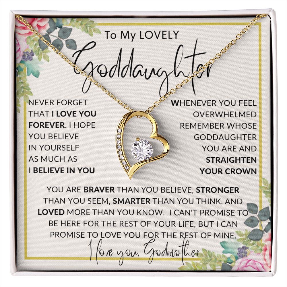 To My Lovely Goddaughter | Forever Love Necklace