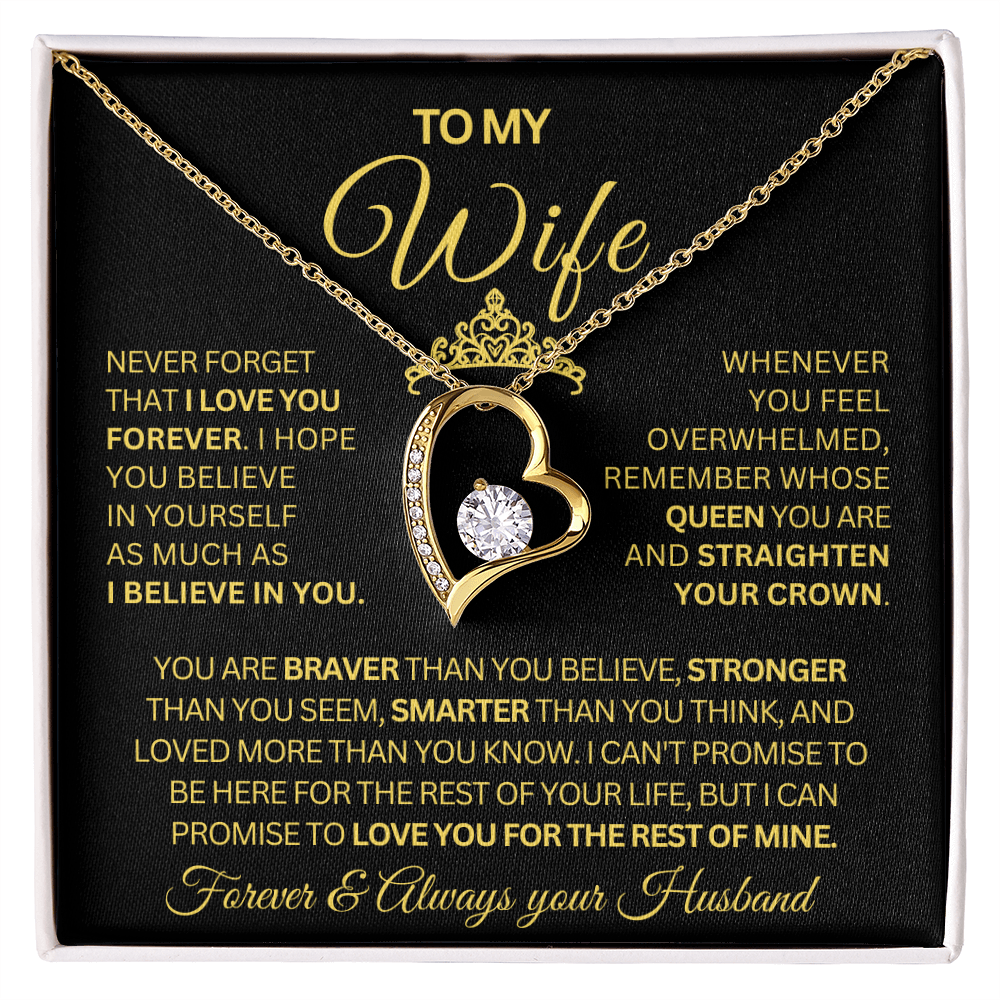 Gift for Wife | Forever Love Necklace | You Are My Queen