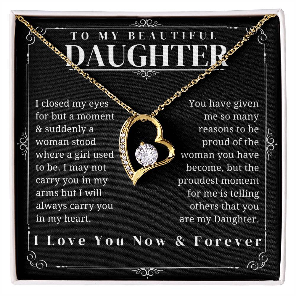 To My Beautuful Daughter - Forever Love Necklace