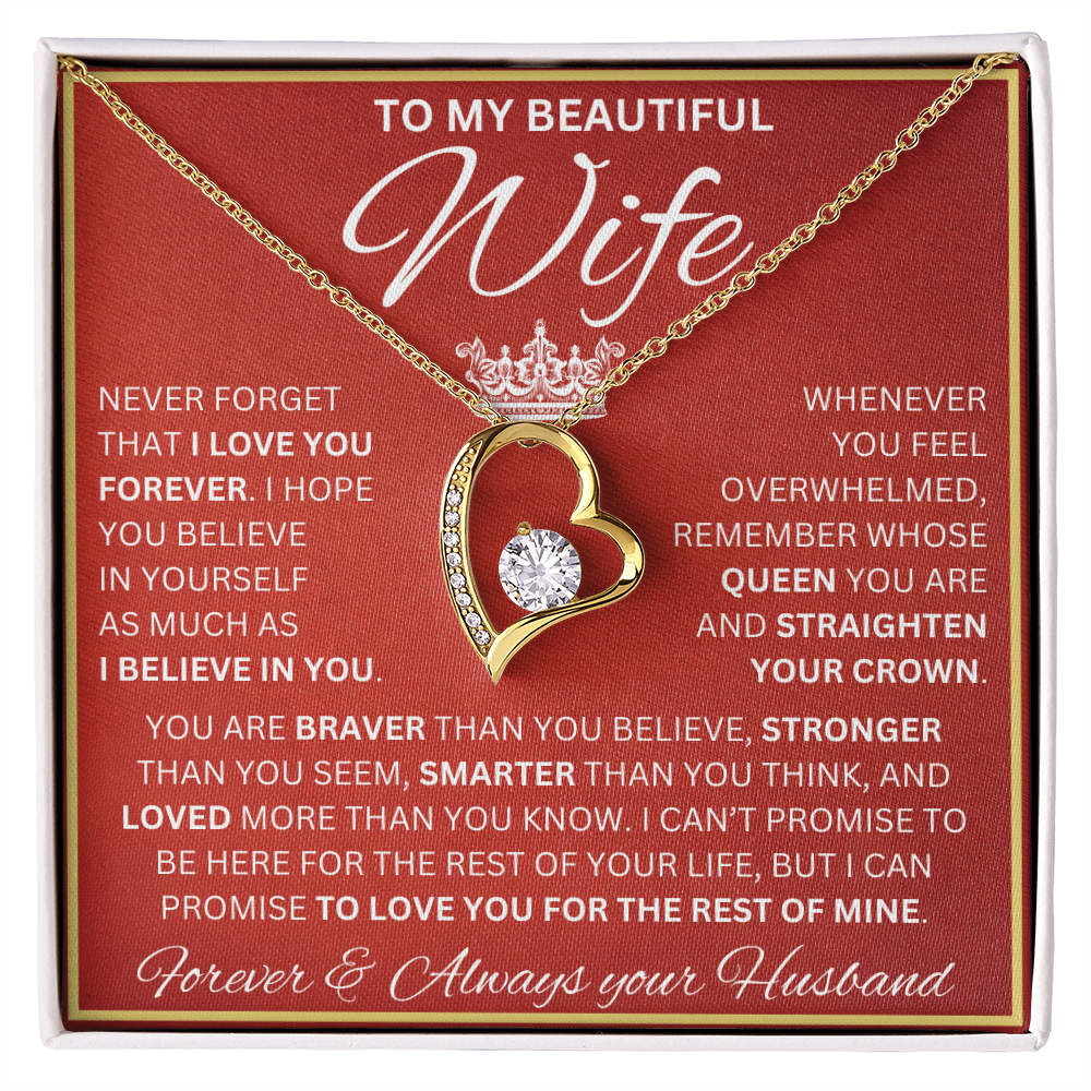 Gift for Wife | Forever Love Necklace | Never Forget I Love You