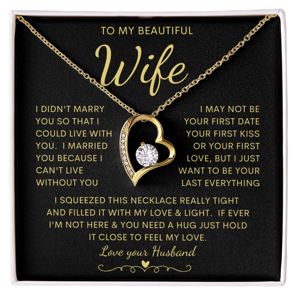 To My Beautiful Wife Forever Love Necklace