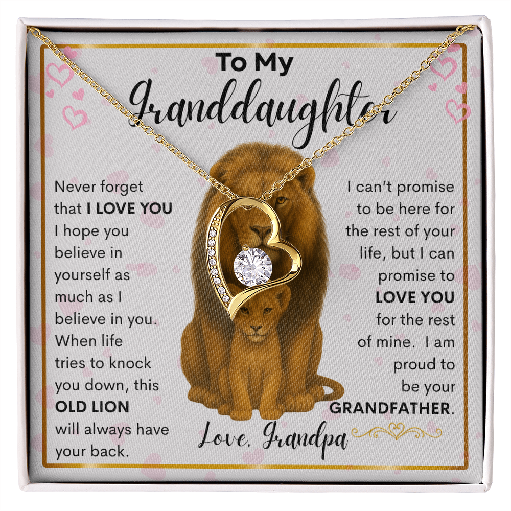 Gift for Granddaughter "I Believe In You" Love Knot Necklace