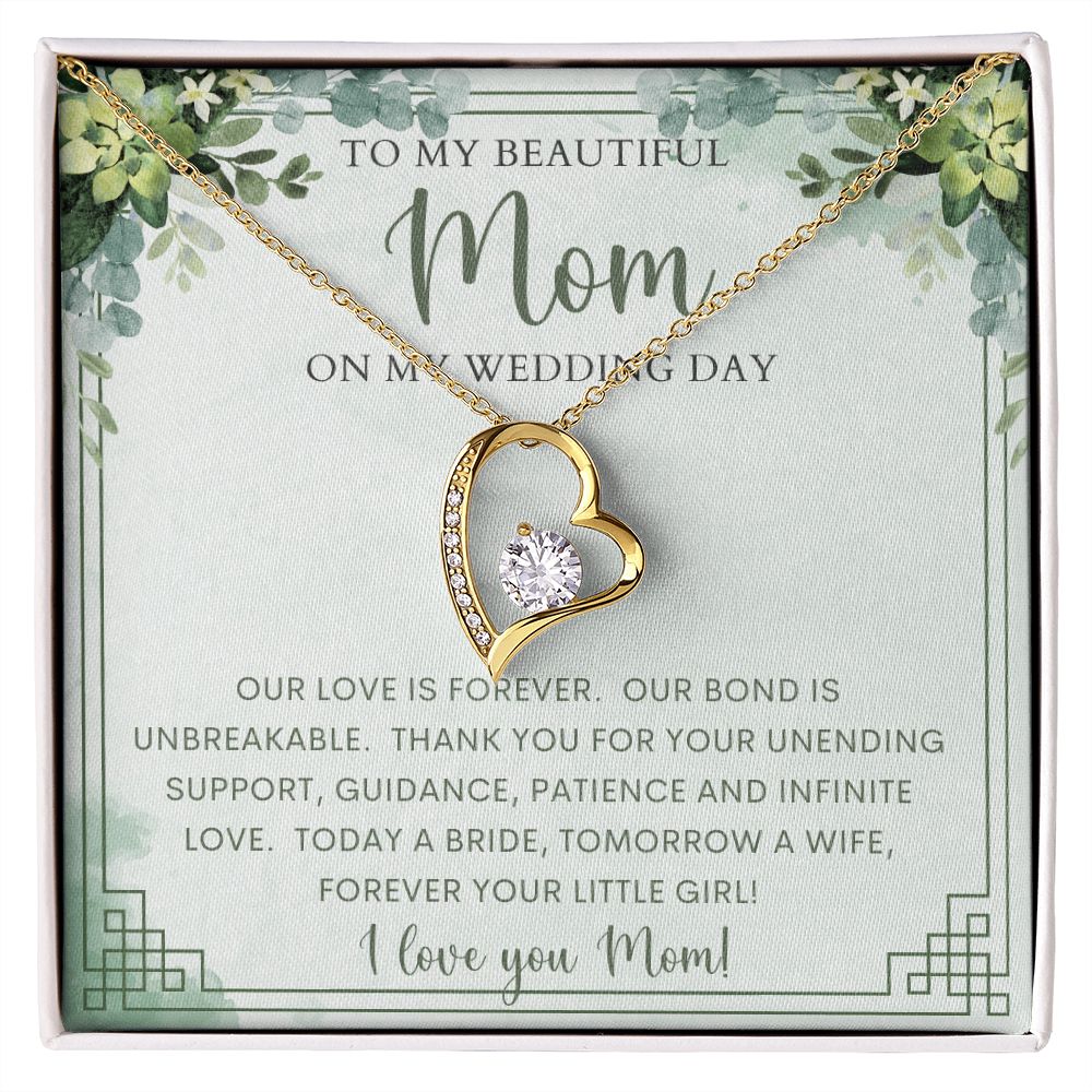 To My Mom on my Wedding Day | Forever Love Necklace