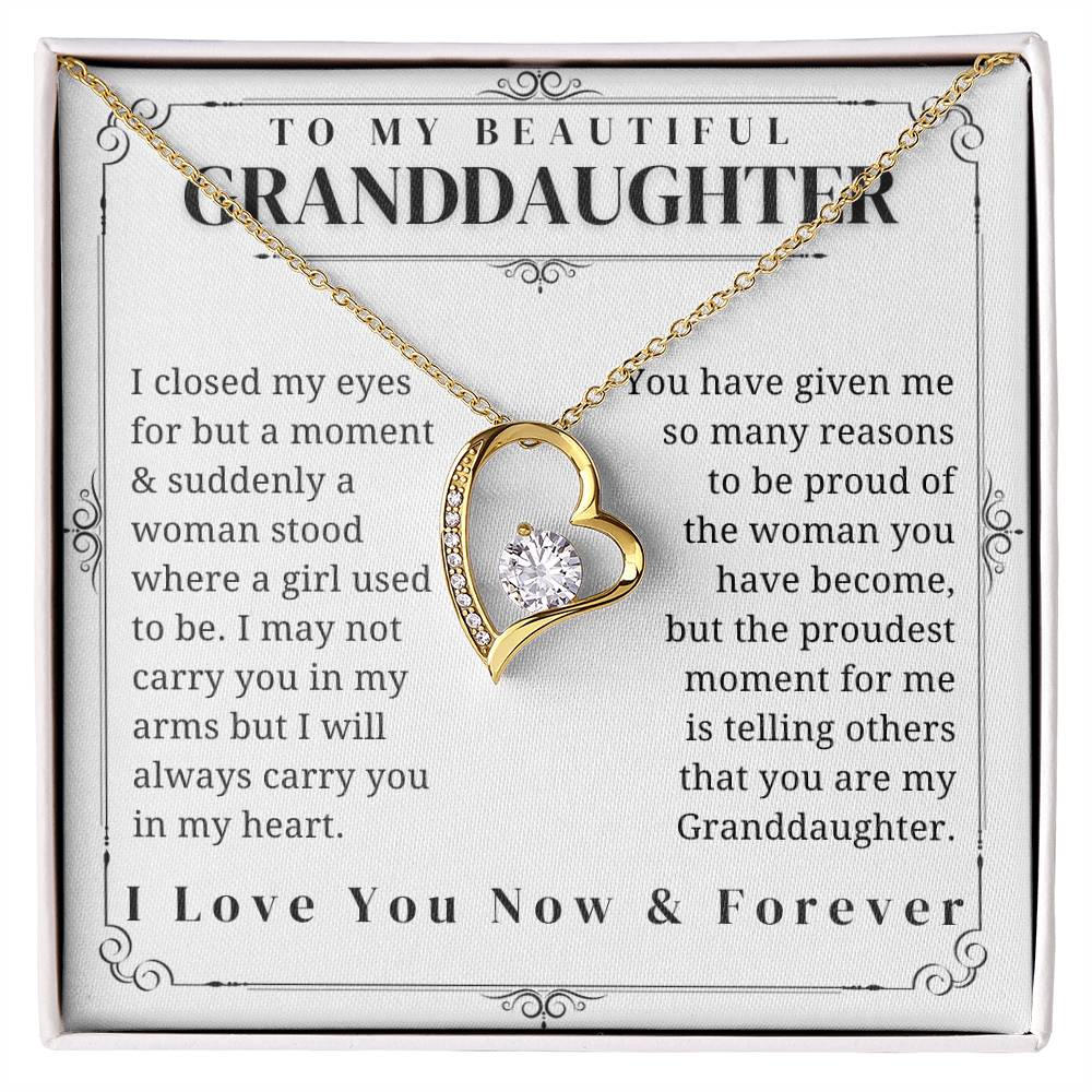 To My Granddaughter - Forever Love Necklace