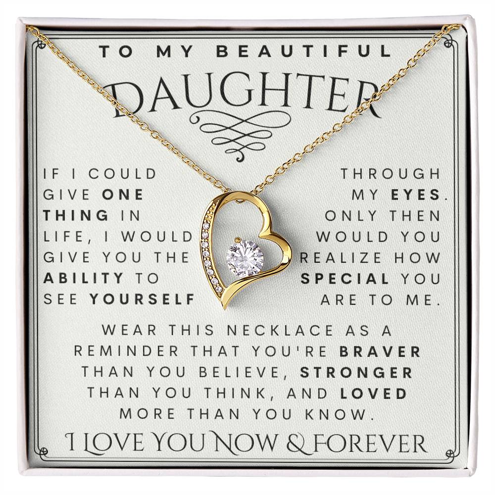 To My Daughter, Daughter Necklace, Daughter Birthday, Daughter Christmas Gift, Daughter Gift Ideas, Father Mother Daughter Gift