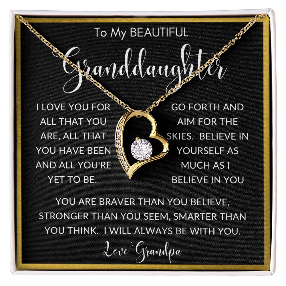 To My Beautiful Granddaughter from Grandpa | Forever Love Necklace