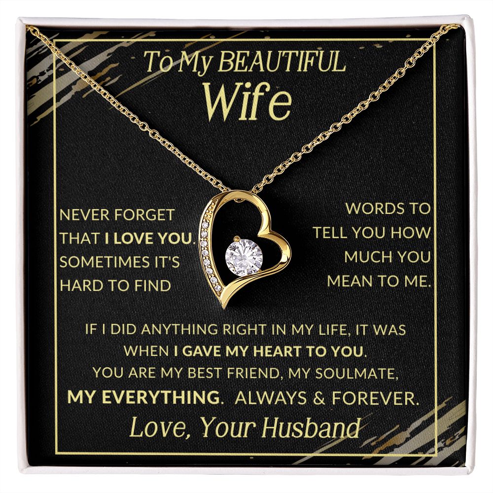 To My Beautiful Wife | Forever Love Necklace