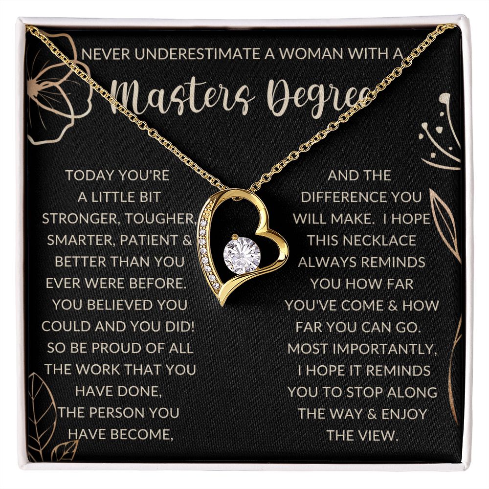 Never Underestimate a woman | Forever Love Necklace