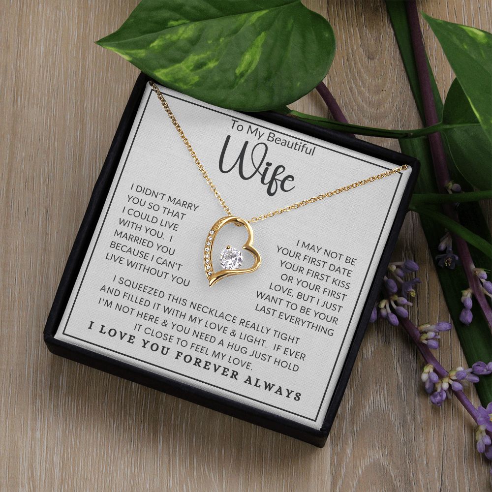 To My Beautiful Wife | Forever Love Necklace