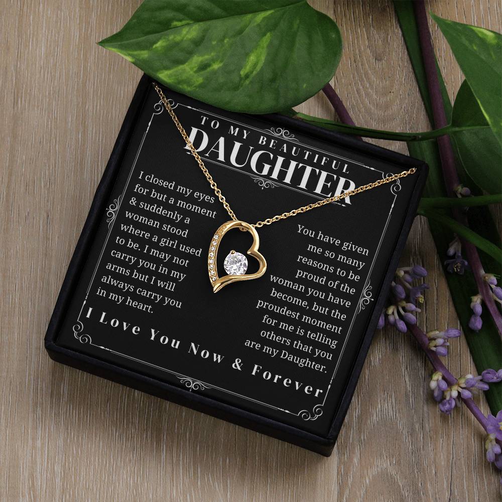 To My Beautuful Daughter - Forever Love Necklace