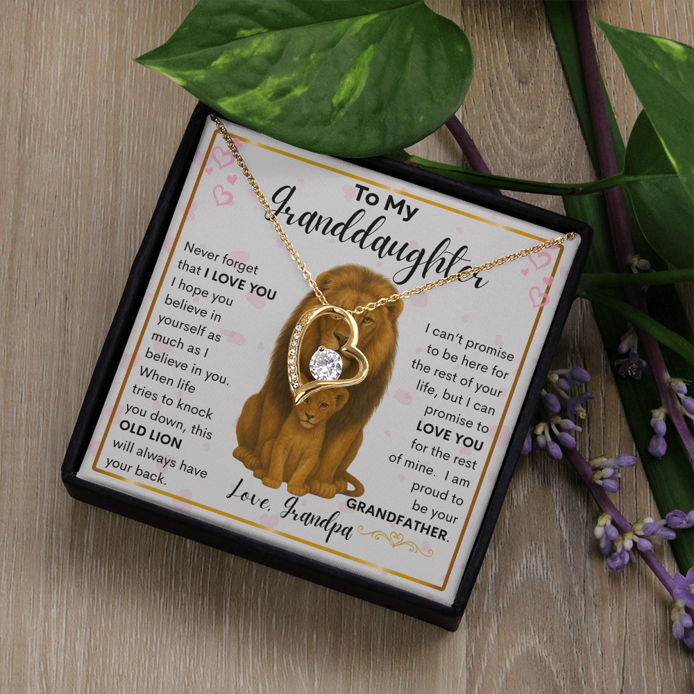 Gift for Granddaughter "I Believe In You" Love Knot Necklace