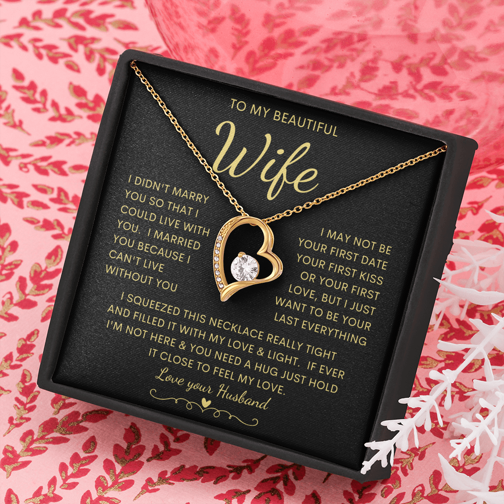 To My Beautiful Wife Forever Love Necklace