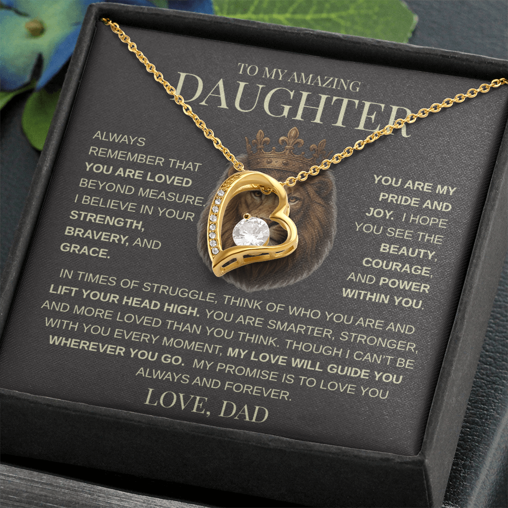 Gift For Daughter From "Never Forget That I Love You" Love Knot Necklace