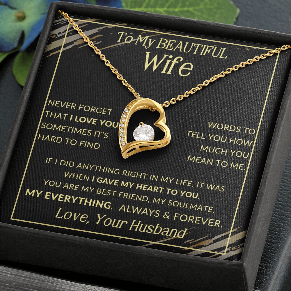 To My Beautiful Wife | Forever Love Necklace