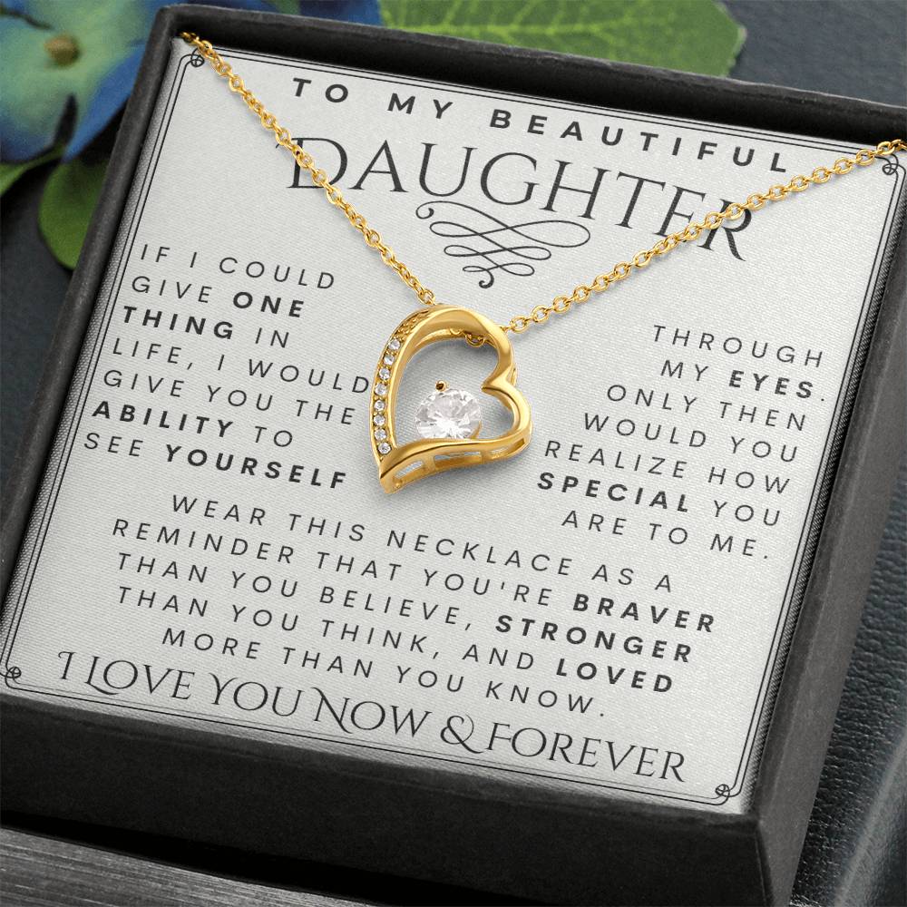To My Daughter, Daughter Necklace, Daughter Birthday, Daughter Christmas Gift, Daughter Gift Ideas, Father Mother Daughter Gift