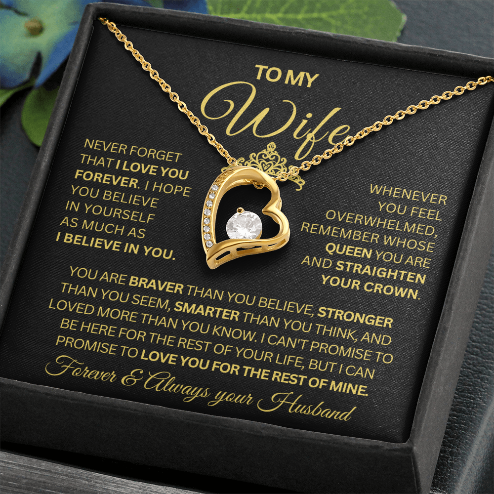 Gift for Wife | Forever Love Necklace | You Are My Queen