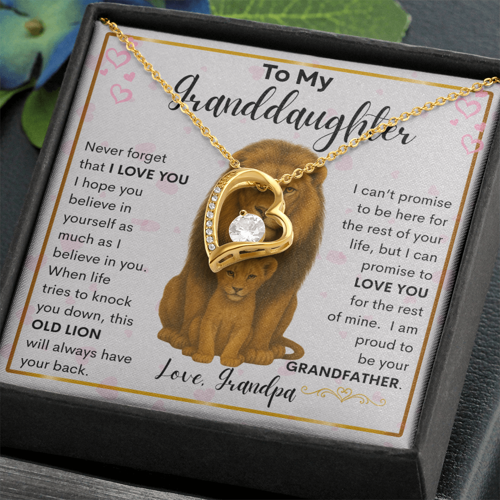 Gift for Granddaughter "I Believe In You" Love Knot Necklace