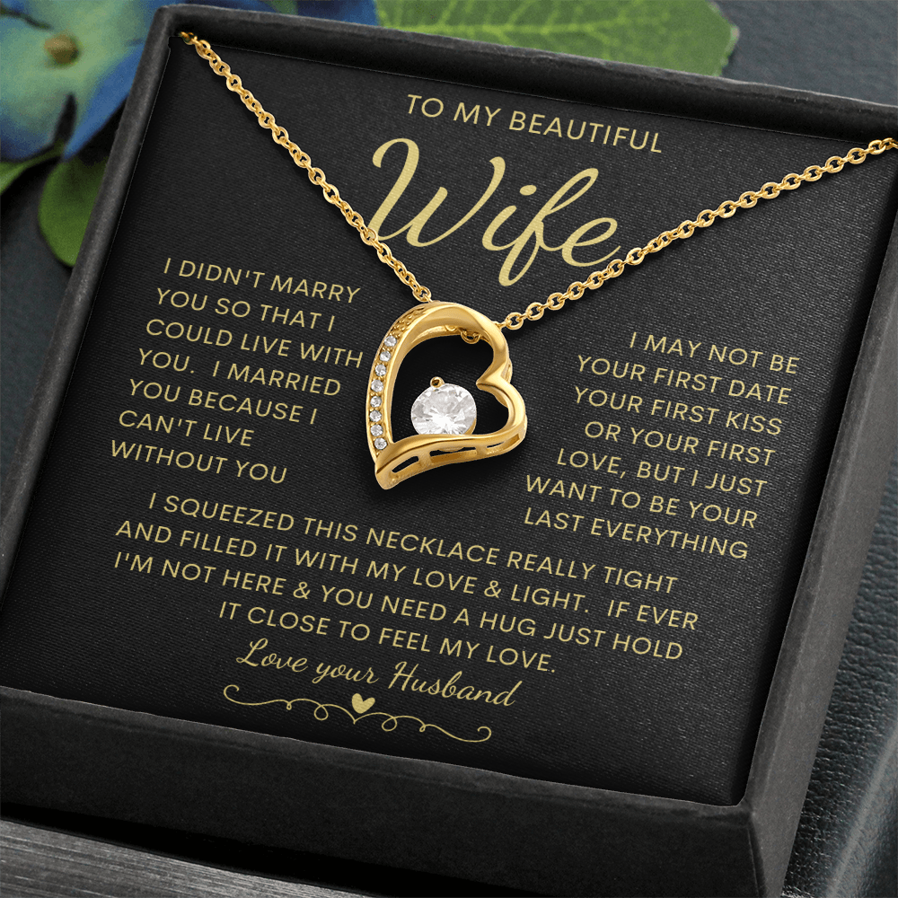 To My Beautiful Wife Forever Love Necklace