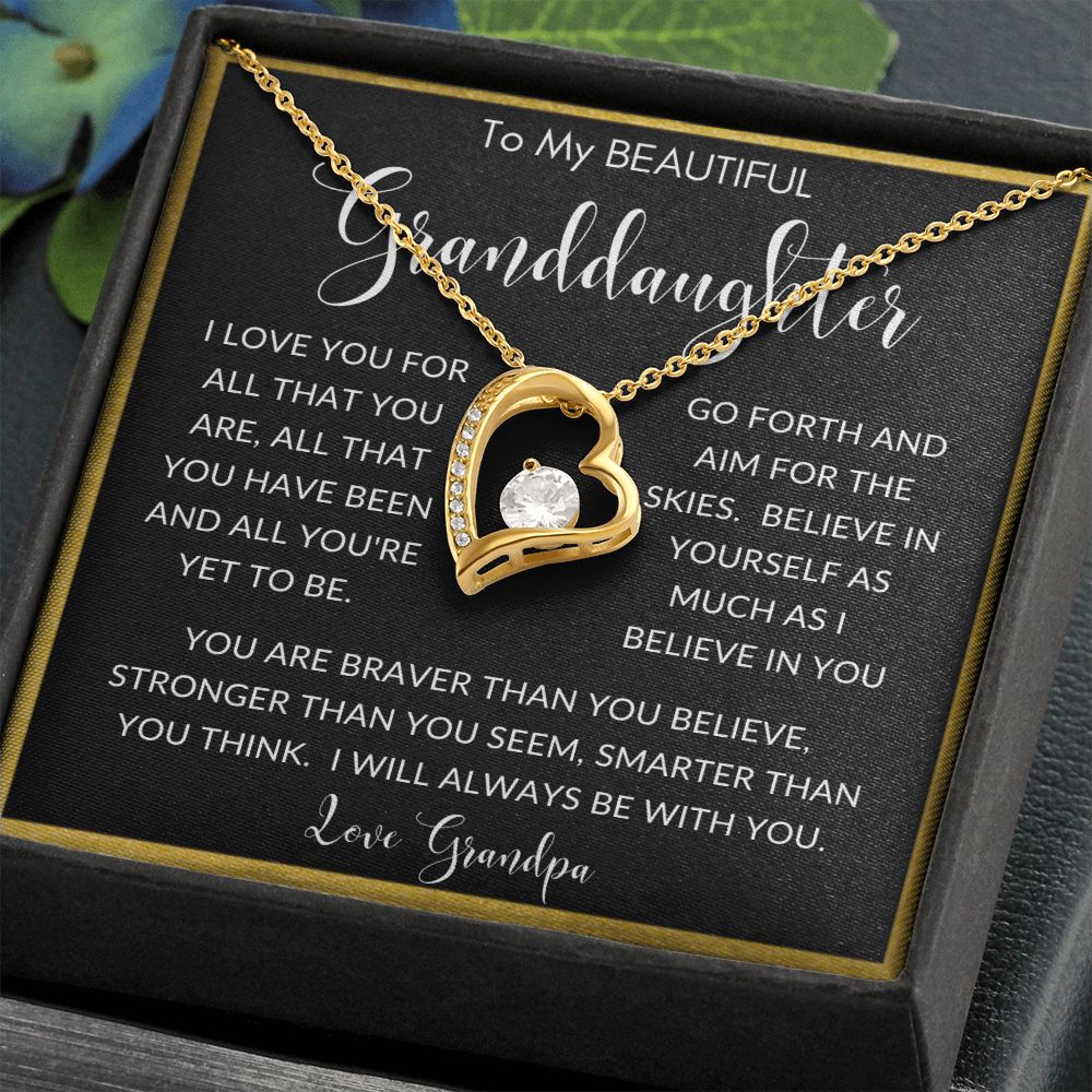 To My Beautiful Granddaughter from Grandpa | Forever Love Necklace