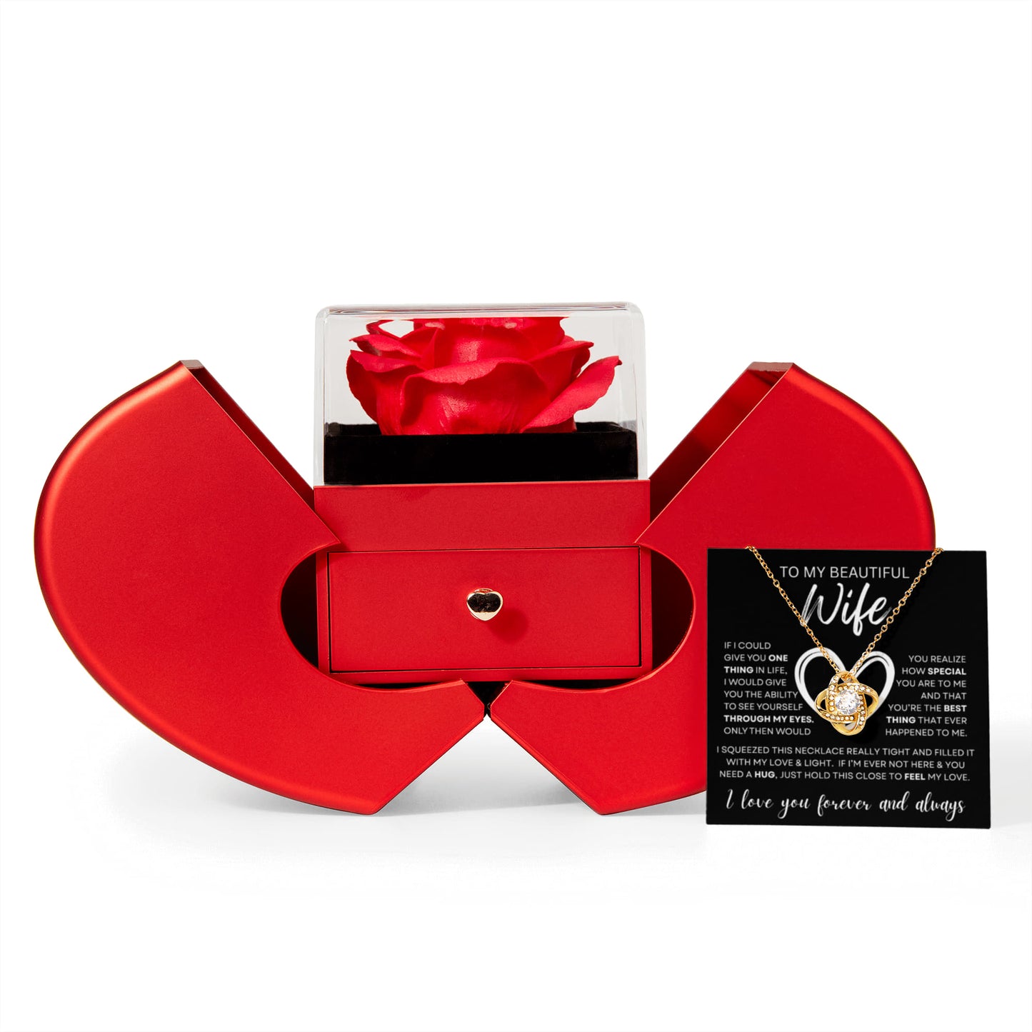 Gift for Wife " One Thing in Life" Love Knot Necklace