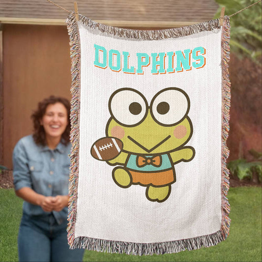 Cute Frog Kawaii Inspired Woven Blanket