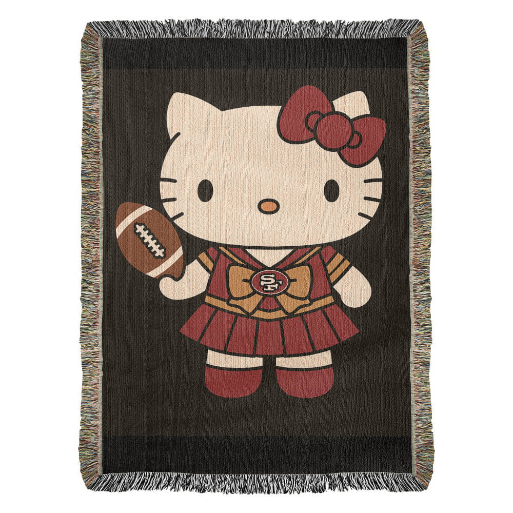 Cute Kitty Woven Blanket for Cozy Nights, Perfect for Home Decor