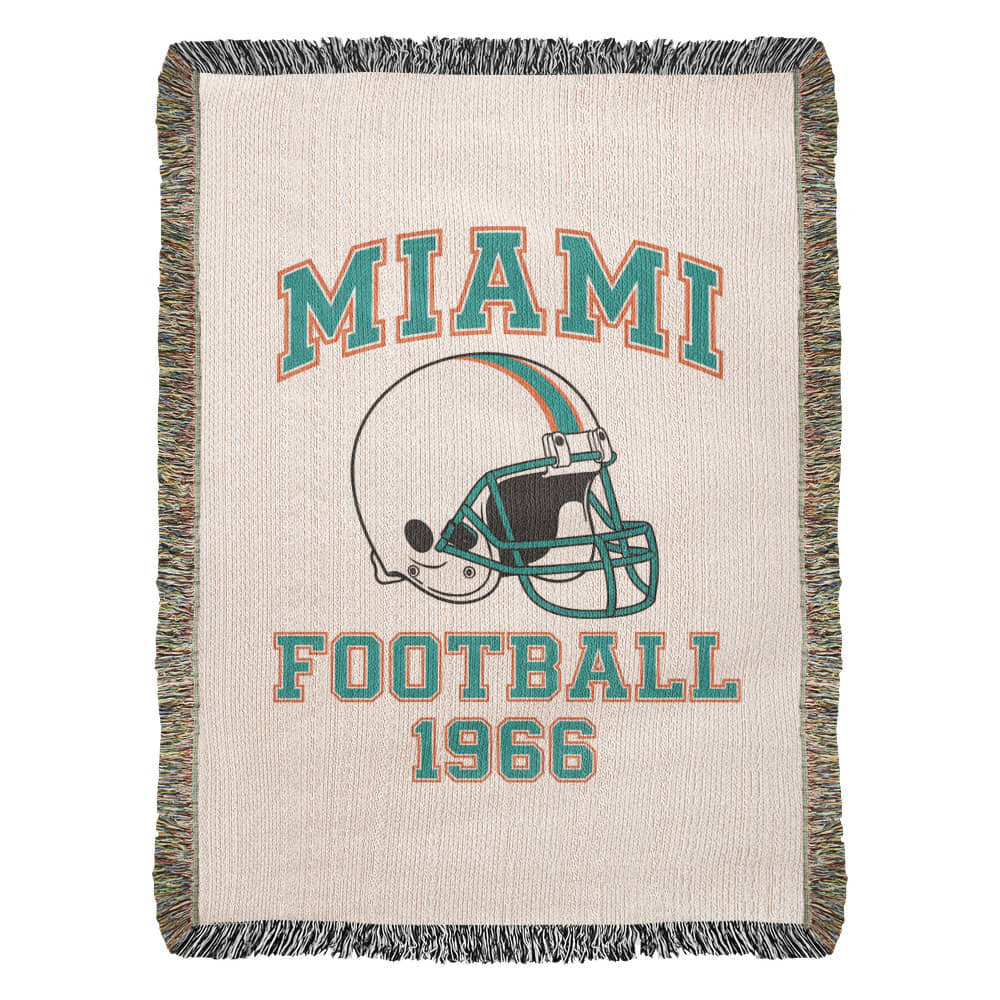 Miami Football Woven Blanket