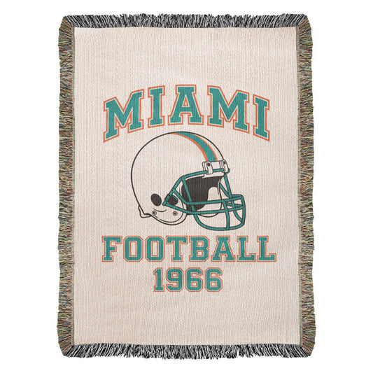 Miami Football Woven Blanket