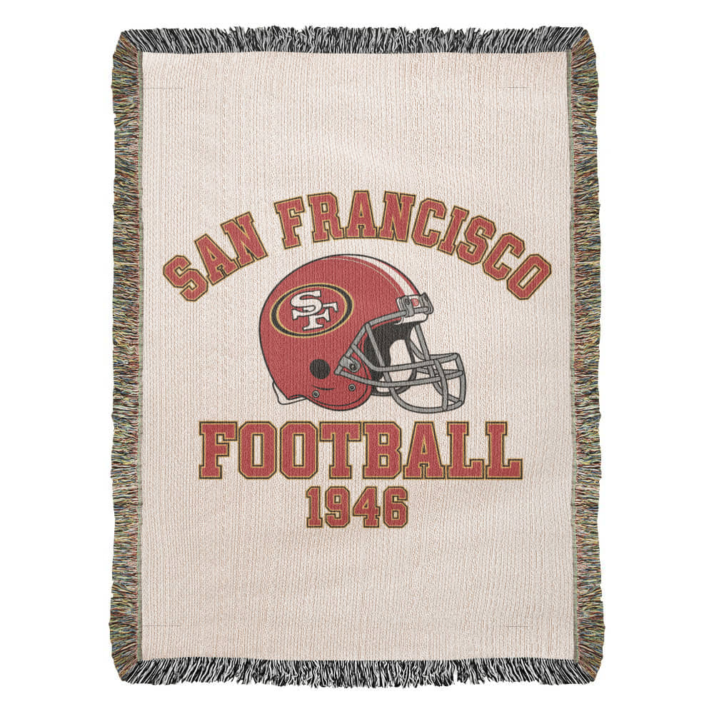 San Francisco Football Woven Throw Blanket
