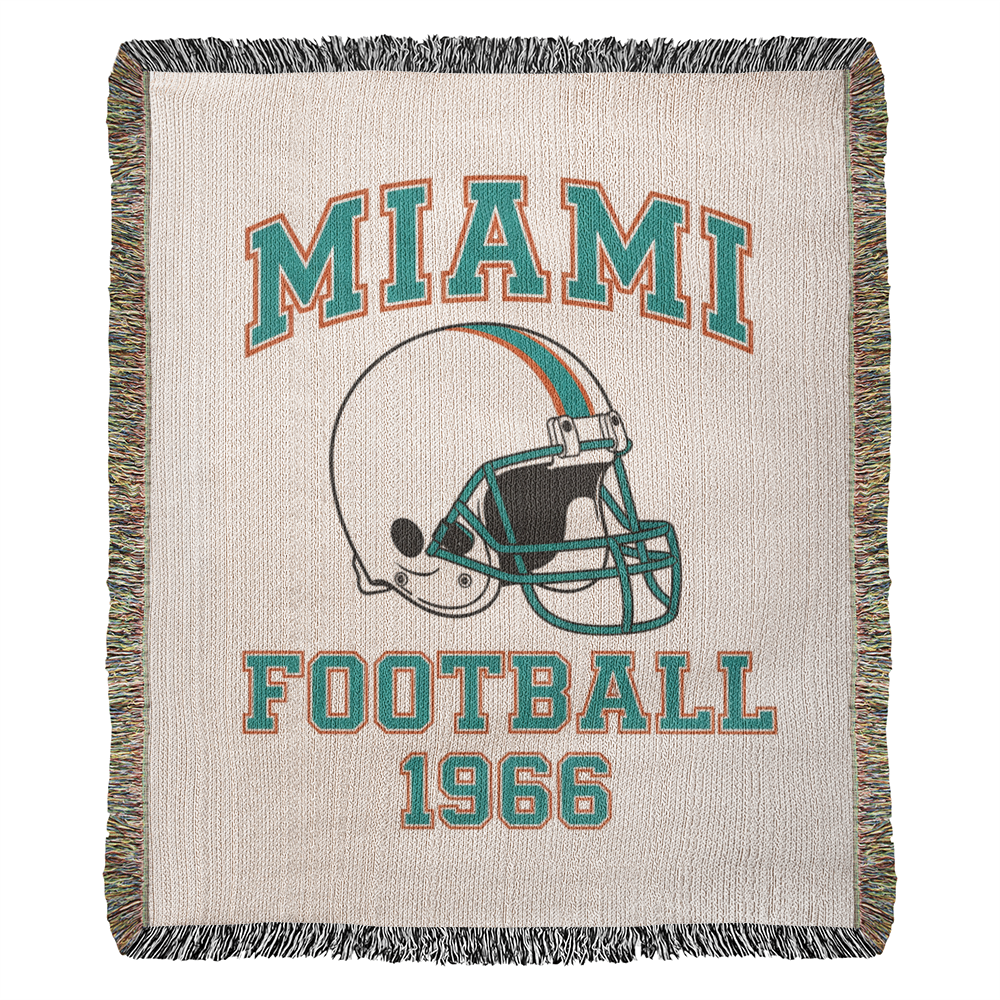 Miami Football Woven Blanket