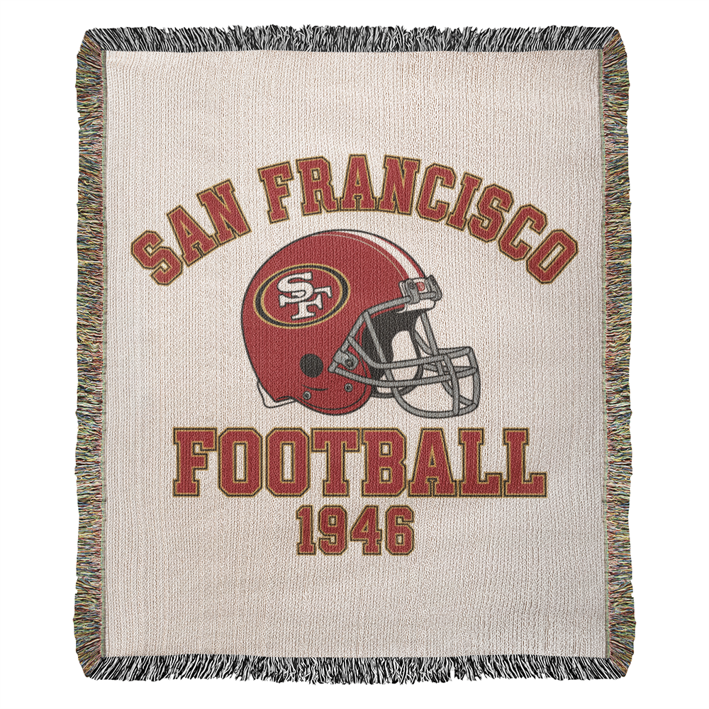 San Francisco Football Woven Throw Blanket
