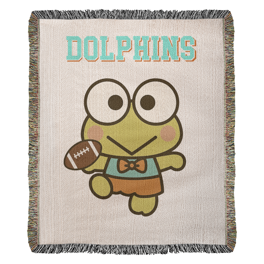 Cute Frog Kawaii Inspired Woven Blanket