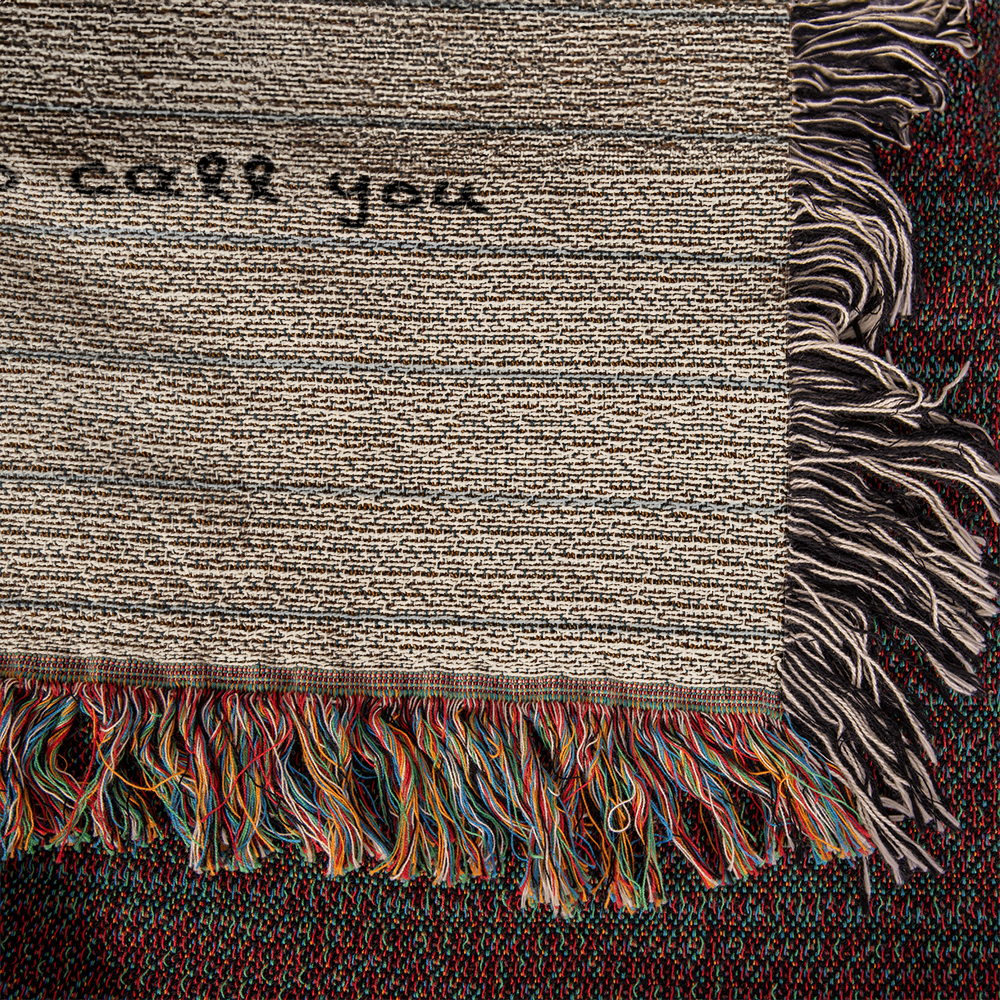 Dear Mom Letter Woven Blanket