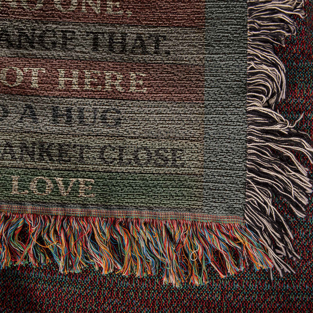 To My Daughter Blanket – Rustic Wood Plank Message – Cozy Woven Gift from Mom or Dad