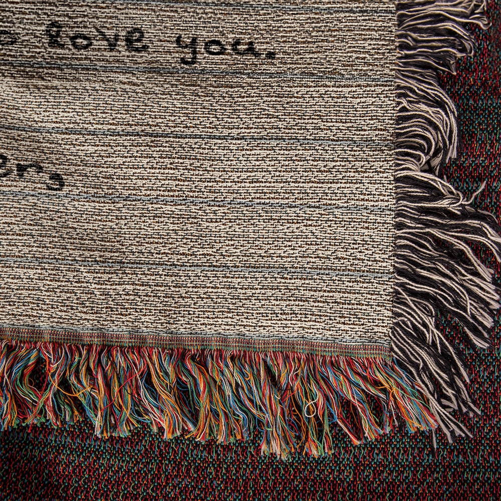 Dear Wife Letter Woven Blanket