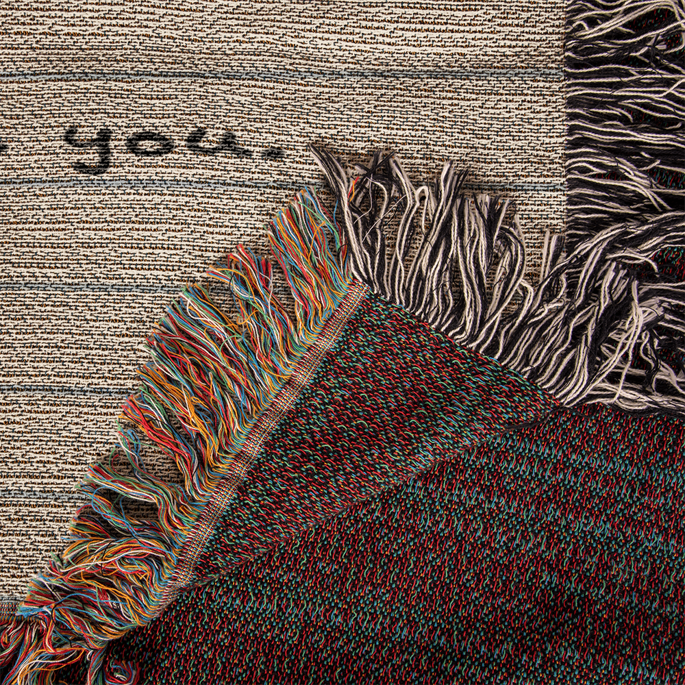 Dear Wife Letter Woven Blanket